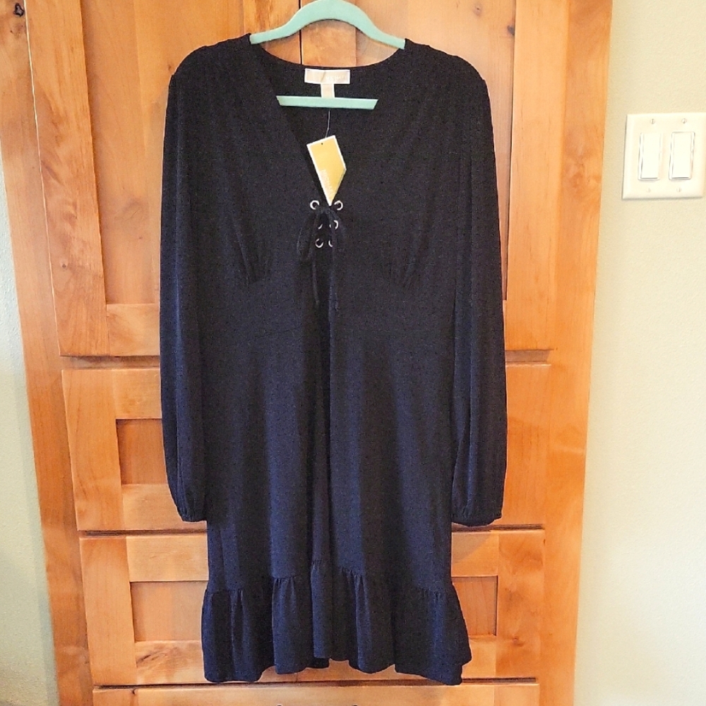 NWT Michael Kors Black Long Sleeve Dress - Very Flattering